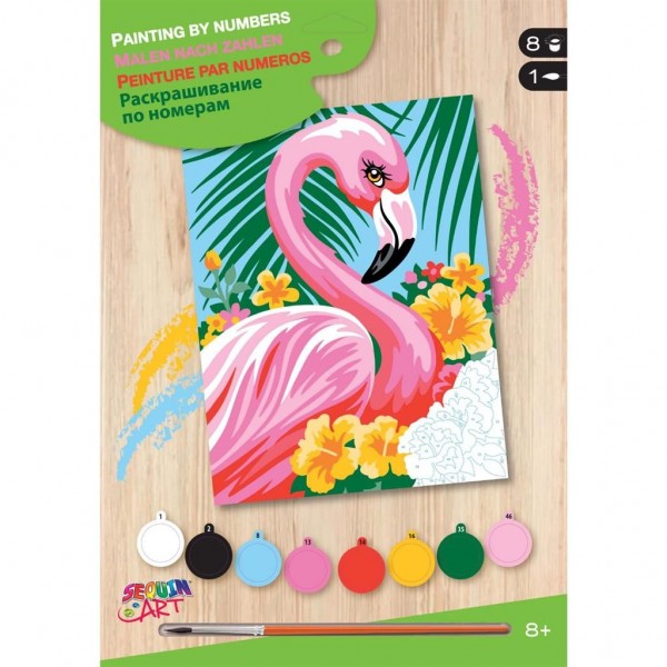 Schilderen Nummer Flamingo