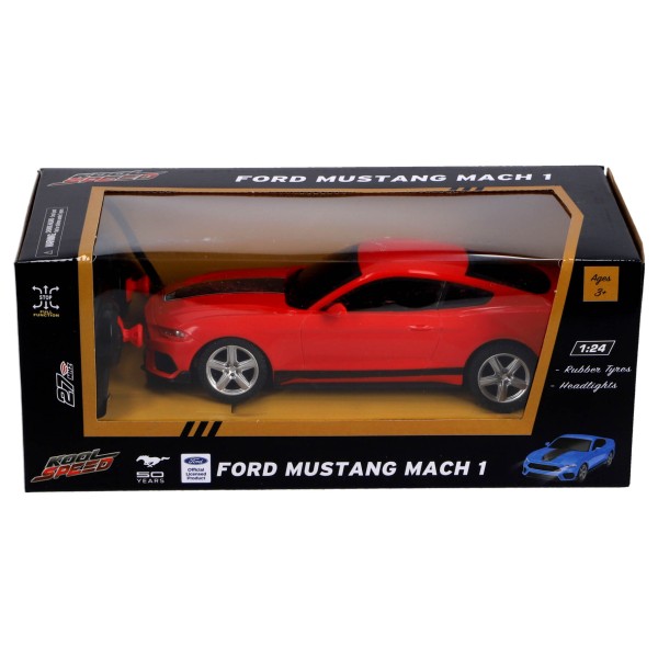 Radiografisch Bestuurbare Auto Ford 1:24 Mustang Mach 1 Rood