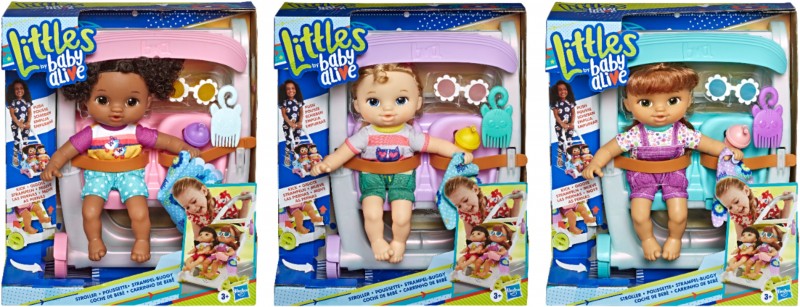 Hasbro Baby Alive Littles Doll Push and Kick Stroller Bebe Reborn Doll  Tricycle Bonecas Reborn Baby Kids Toys for Children Gift