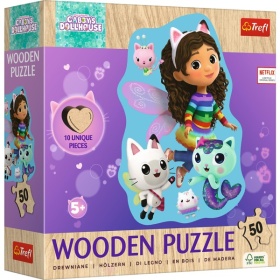 Trefl Puzzel Gabby's Dollhouse Hout Figuur 50 Stukjes Luxe