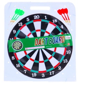 Dartboard Tweezijdig Met 6 Pijlen 37 Cm