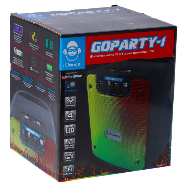 Idance Audio Goparty-1 bluetooth speaker met discoverlichting