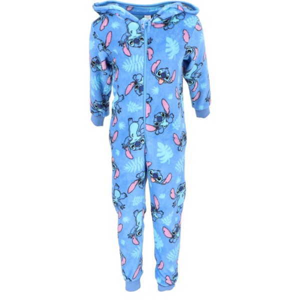 Lilo & Stitch Coral-Fleece Onesie - Kinderen - Blauw - Maat 122/128