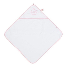 Very Important Baby Badcape Vib My First Towel Wit+roze 75cm