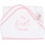 Very Important Baby Badcape Vib My First Towel Wit+roze 75cm